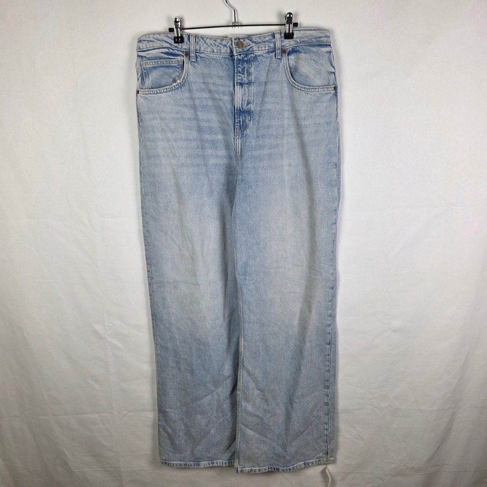 Reformation Wilder High Rise Wide Leg Jeans Light Wash Blue Size 33 NWT